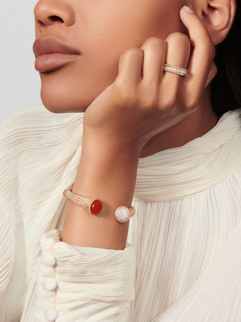 Lắc Tay Van Cleef & Arpels Perlée Couleurs Khảm Đá Mã Não Kim Cương 16cm (5)