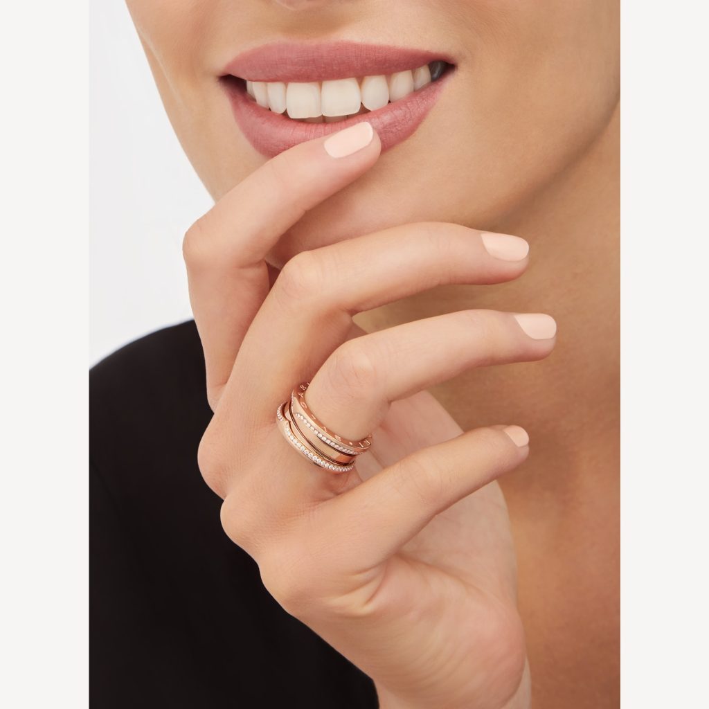 Nhẫn Bvlgari B.ZERO1 Vàng Hồng 18K Kim Cương Tự Nhiên Chế Tác (4)