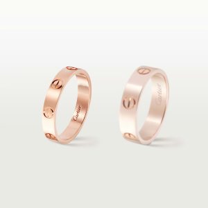 Nhẫn Cartier Love Chế Tác Hong Kong Vàng Hồng 18K Bản Trơn 3 (1)