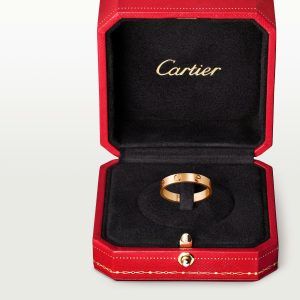 Nhẫn Cartier Love Chế Tác Hong Kong Vàng Hồng 18K Bản Trơn 3 (1)