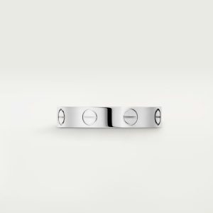 Nhẫn Cartier Love Chế Tác Hong Kong Vàng Trắng 18K Bản Trơn (10)