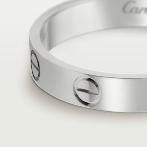 Nhẫn Cartier Love Chế Tác Hong Kong Vàng Trắng 18K Bản Trơn (10)