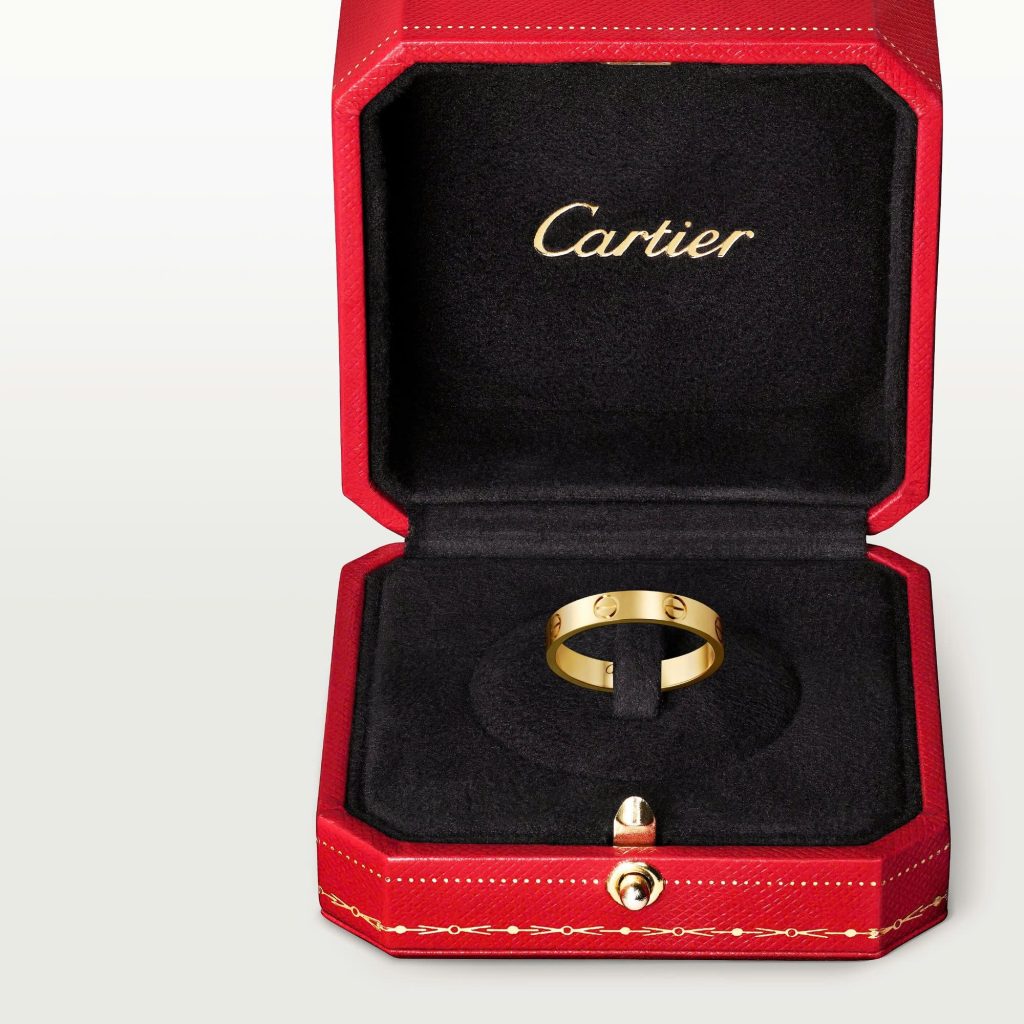 Nhẫn Cartier Love Chế Tác Hong Kong Vàng Vàng 18K Bản Trơn 3 (9)
