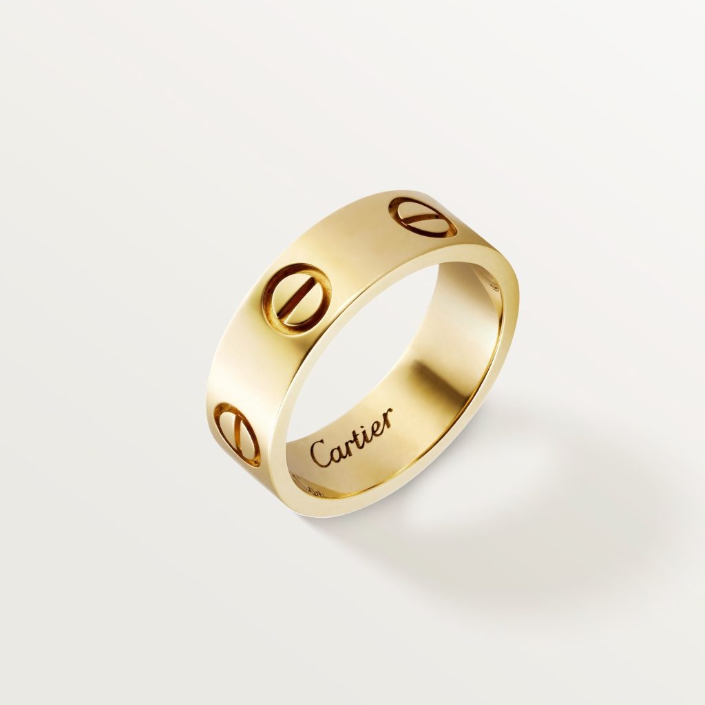 Nhẫn Cartier Love Chế Tác Vàng Vàng 18K Hong Kong Bản Lớn (1)