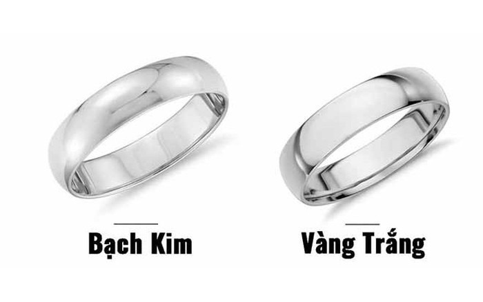 Vàng trắng khác bạch kim như thế nào