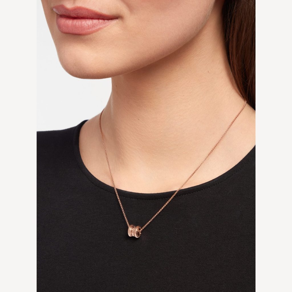 Vòng Cổ Bvlgari B.ZERO1 Mini Chế Tác Vàng Hồng 18K 38 - 41.5 - 45cm (1)