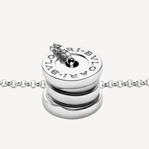 Vòng Cổ Bvlgari B.ZERO1 Mini Chế Tác Vàng Trắng 18K 38 - 41.5 - 45cm