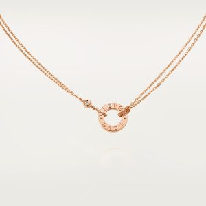 Vòng Cổ Cartier Love Chế Tác Vàng Hồng 18K 2 Viên Kim Cương Tự Nhiên (1)