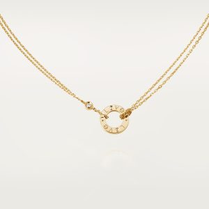 Vòng Cổ Cartier Love Chế Tác Vàng Vàng 18K 2 Viên Kim Cương (1)