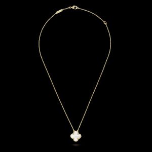 Vòng Cổ Van Cleef & Arpels Alhambra Chế Tác Mặt Khảm Trai MOP (1)