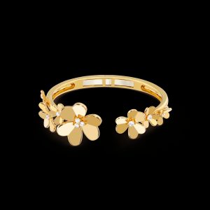 Vòng Tay Van Cleef & Arpels Frivole 7 Bông Hoa Đính Kim Cương Tự Nhiên 16cm (1)