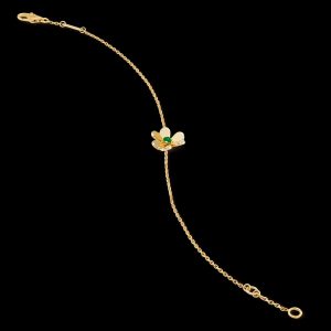 Vòng Tay Van Cleef & Arpels Frivole Mini Ngọc Lục Bảo Chế Tác 17 (4)