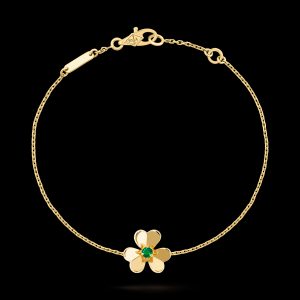 Vòng Tay Van Cleef & Arpels Frivole Mini Ngọc Lục Bảo Chế Tác 17 (4)