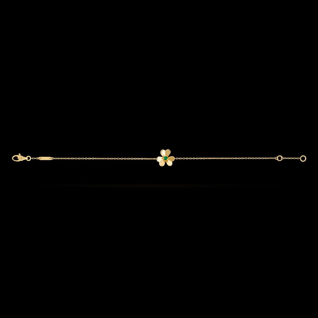 Vòng Tay Van Cleef & Arpels Frivole Mini Ngọc Lục Bảo Chế Tác 17 (4)