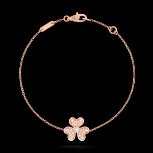 Vòng Tay Van Cleef & Arpels Frivole Mini Vàng Hồng 18K Chế Tác 17 (4)