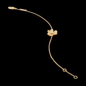 Vòng Tay Van Cleef & Arpels Frivole Mini Vàng Vàng 18K Chế Tác 17 (1)