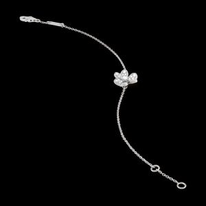 Vòng Tay Van Cleef & Arpels Frivole Mini Vàng Trắng Chế Tác