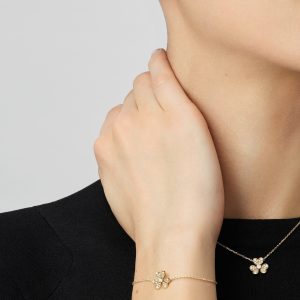 Bông Tai Van Cleef & Arpels Frivole Mini Model Vàng Vàng 18K Kim Cương