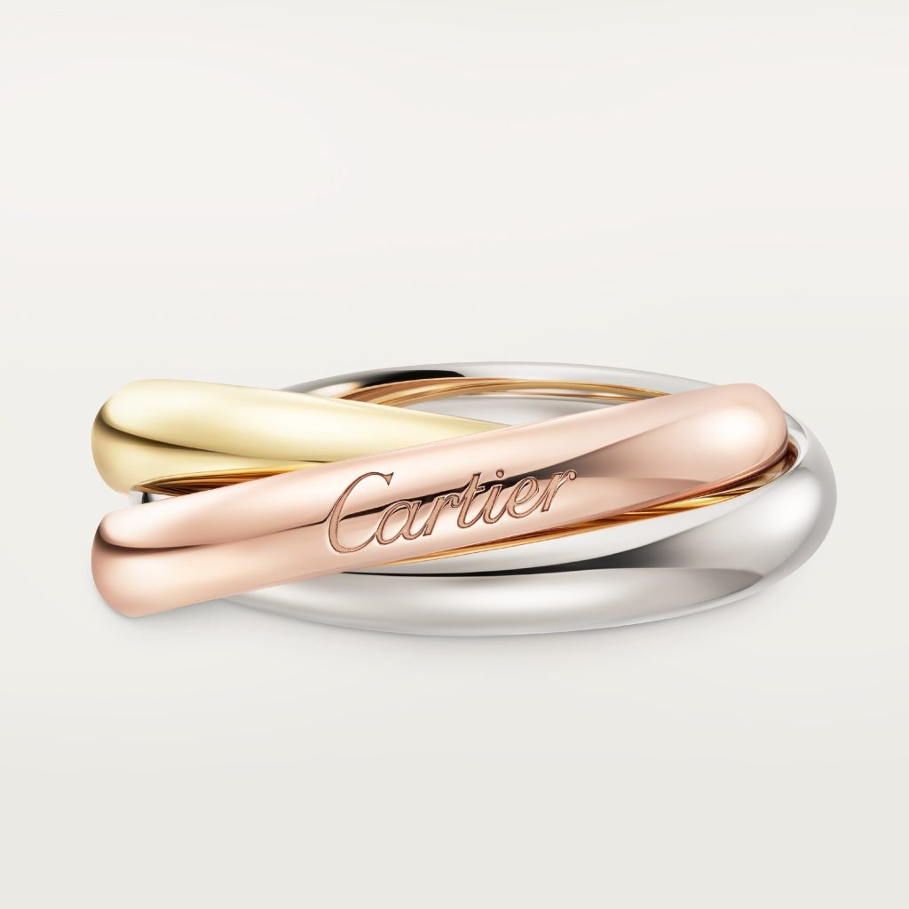 【Cartier】Trinity 3リング ロゴ メタル キーリング 送料込み Cartier】Trinity 3リング ロゴ メタル キーリング 送料込み