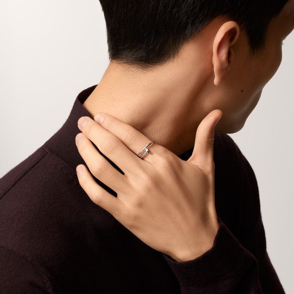 Nhẫn Cartier Juste Un Clou Small Model Chế Tác Vàng Trắng 18K