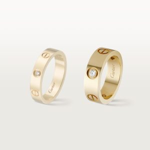 Nhẫn Cartier Love 3 Diamonds Vàng Vàng Đính Kim Cương (1)
