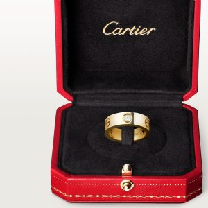 Nhẫn Cartier Love 3 Diamonds Vàng Vàng Đính Kim Cương (1)