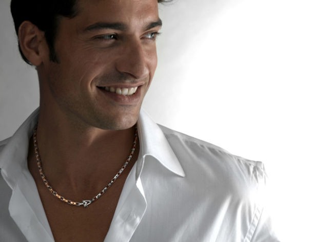 a man wearing a white shirt