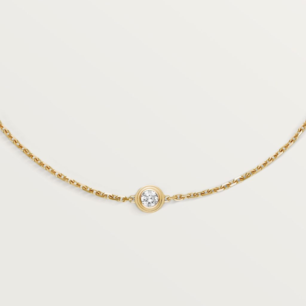 Vòng Tay Cartier D'Amour XS Mini Vàng Vàng Đính 1 Viên Kim Cương Tự Nhiên (1)
