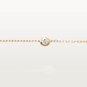Vòng Tay Cartier D'Amour XS Mini Vàng Vàng Đính 1 Viên Kim Cương Tự Nhiên (1)
