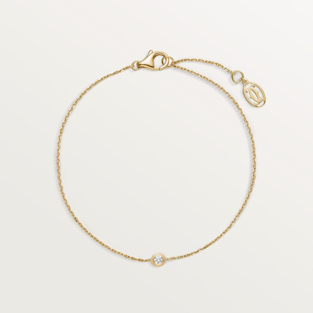 Vòng Tay Cartier D'Amour XS Mini Vàng Vàng Đính 1 Viên Kim Cương Tự Nhiên (1)