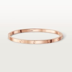 Vòng Tay Cartier Love Small Model Chế Tác Vàng Hồng 18K Rộng 3.65mm