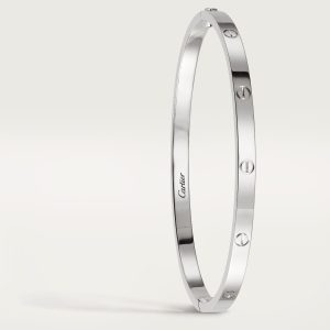 Vòng Tay Cartier Love Small Model Chế Tác Vàng Trắng 18K R (1)