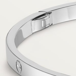 Vòng Tay Cartier Love Small Model Chế Tác Vàng Trắng 18K R (1)
