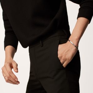 Vòng Tay Cartier Love Small Model Chế Tác Vàng Trắng 18K R (1)