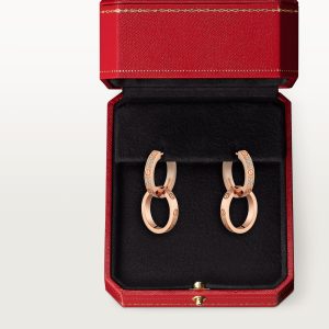 Bông Tai Cartier Love Vàng Hồng 18K Kim Cương Tự Nhiên Chế Tác