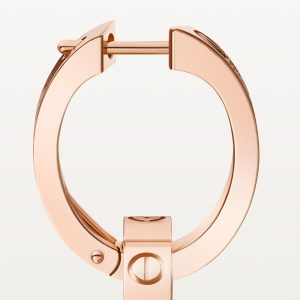 Bông Tai Cartier Love Vàng Hồng 18K Kim Cương Tự Nhiên Chế Tác