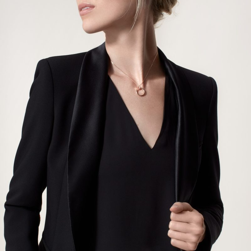 Dây Chuyền Cartier Juste un Clou Vàng Hồng Kim Cương Thiên Nhiên 38-42cm (1)