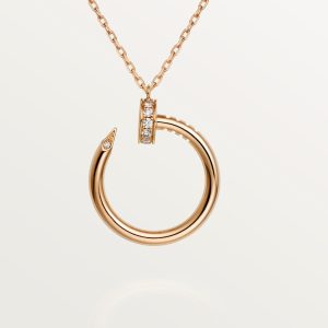 Dây Chuyền Cartier Juste un Clou Vàng Hồng Kim Cương Thiên Nhiên 38-42cm (1)