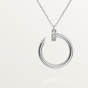 Dây Chuyền Cartier Juste un Clou Vàng Trắng Kim Cương Thiên Nhiên 38-42cm (6)