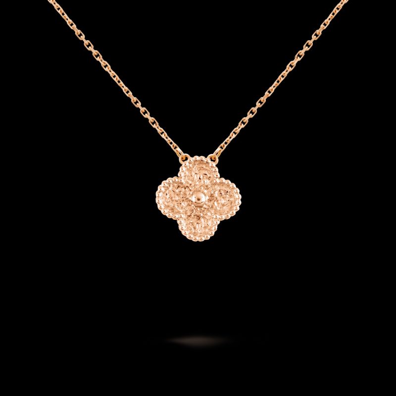 Dây Chuyền Van Cleef & Arpels Sweet Alhambra Vàng Hồng 18K Chế Tác Hong Kong 17 (2)