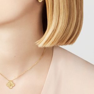 Dây Chuyền Van Cleef & Arpels Sweet Alhambra Vàng Vàng Nhập Khẩu Hong Kong (1)