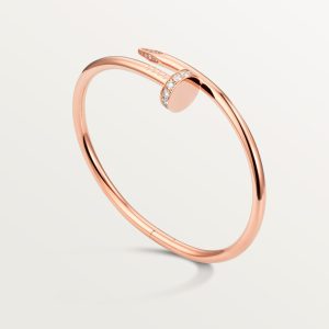 Lắc Tay Cartier Juste un Clou Chế Tác Vàng Hồng 18K Hong Kong Đính Viên Kim Cương Tự Nhiên (1)