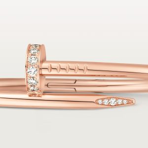 Lắc Tay Cartier Juste un Clou Chế Tác Vàng Hồng 18K Hong Kong Đính Viên Kim Cương Tự Nhiên (1)