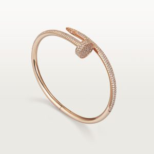 Lắc Tay Cartier Juste un Clou Vàng Hồng 18K Full Kim Cương Tự Nhiên Hong Kong (1)