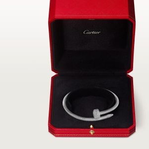 Lắc Tay Cartier Juste un Clou Vàng Trắng 18K Full Kim Cương Tự Nhiên Hong Kong (5)