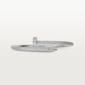 Lắc Tay Cartier Juste un Clou Vàng Trắng 18K Full Kim Cương Tự Nhiên Hong Kong (5)