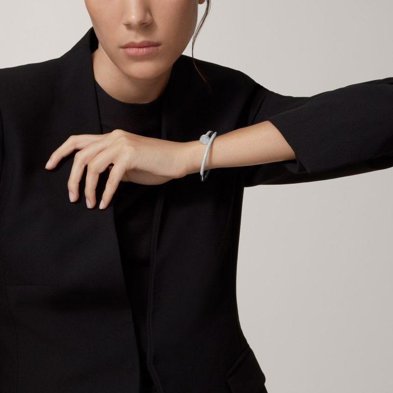 Lắc Tay Cartier Juste un Clou Vàng Trắng 18K Full Kim Cương Tự Nhiên Hong Kong (5)