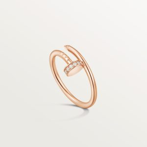 Nhẫn Cartier Juste un Clou Vàng Hồng Kim Cương Thiên Nhiên Dày 1 (1)
