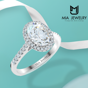 Nhẫn Thiết Kế Nữ Platinum PT950 Kim Cương Phòng Thí Nghiệm CVD Size 12 MiA001