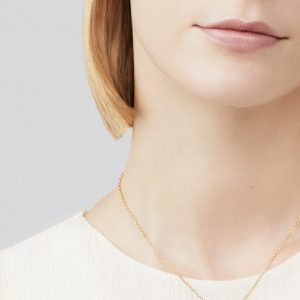 Vòng Cổ Van Cleef & Arpels Đá Mắt Hổ Vàng Vàng 18K Chế Tác 42cm (1)